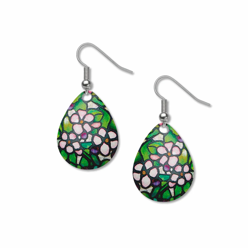 Tiffany Stained Glass Cherry Blossom Earrings