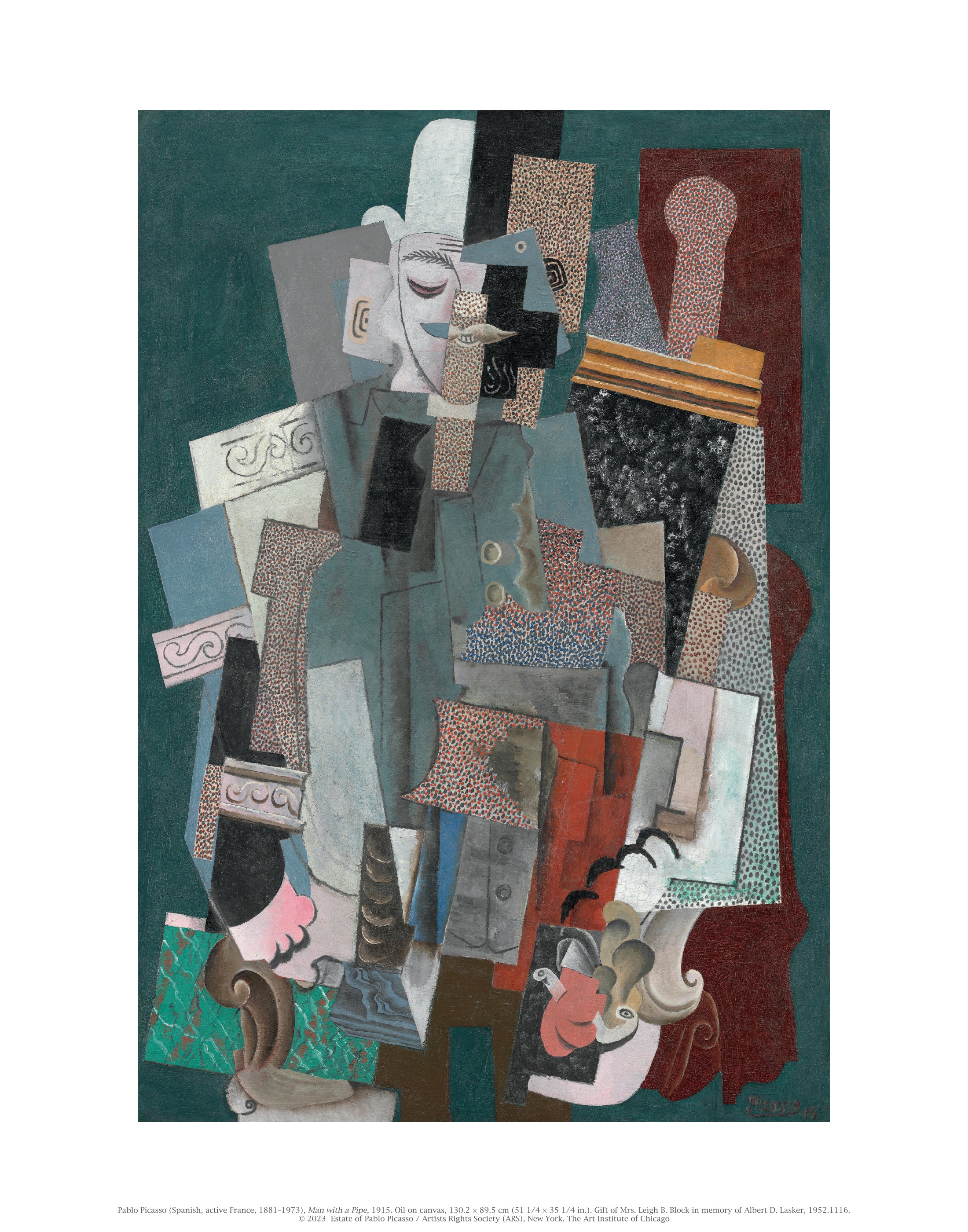 Pablo Picasso Man with a Pipe Unmatted Print