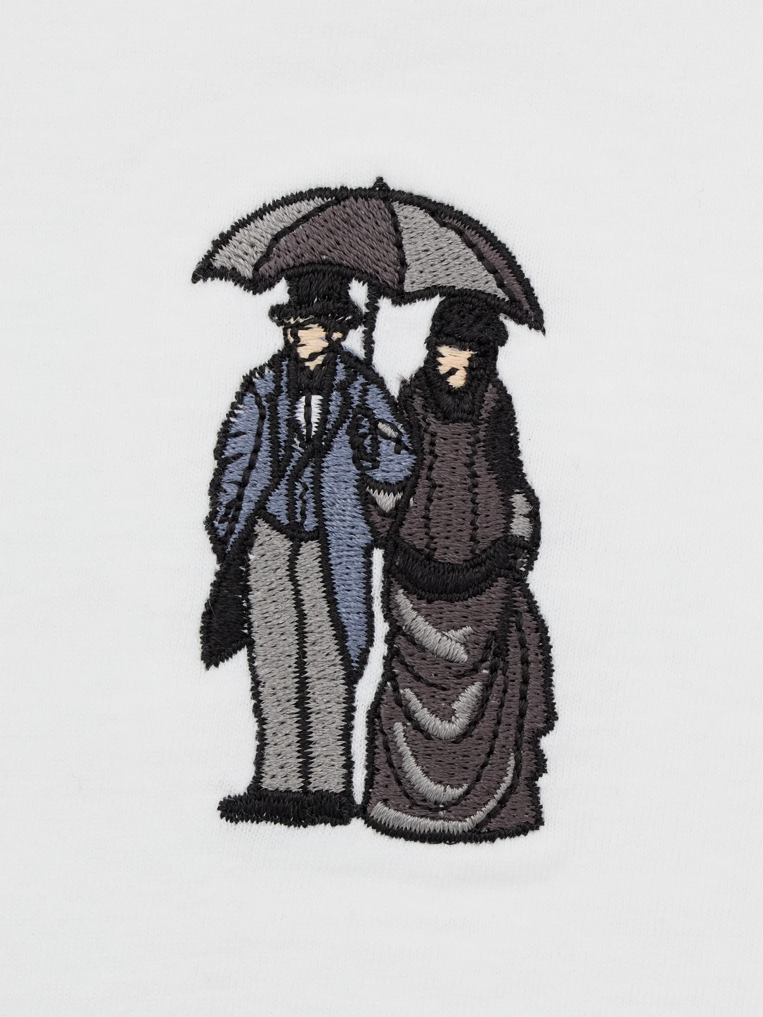 Gustave Caillebotte Paris Street; Rainy Day Embroidered T-shirt - Image 2