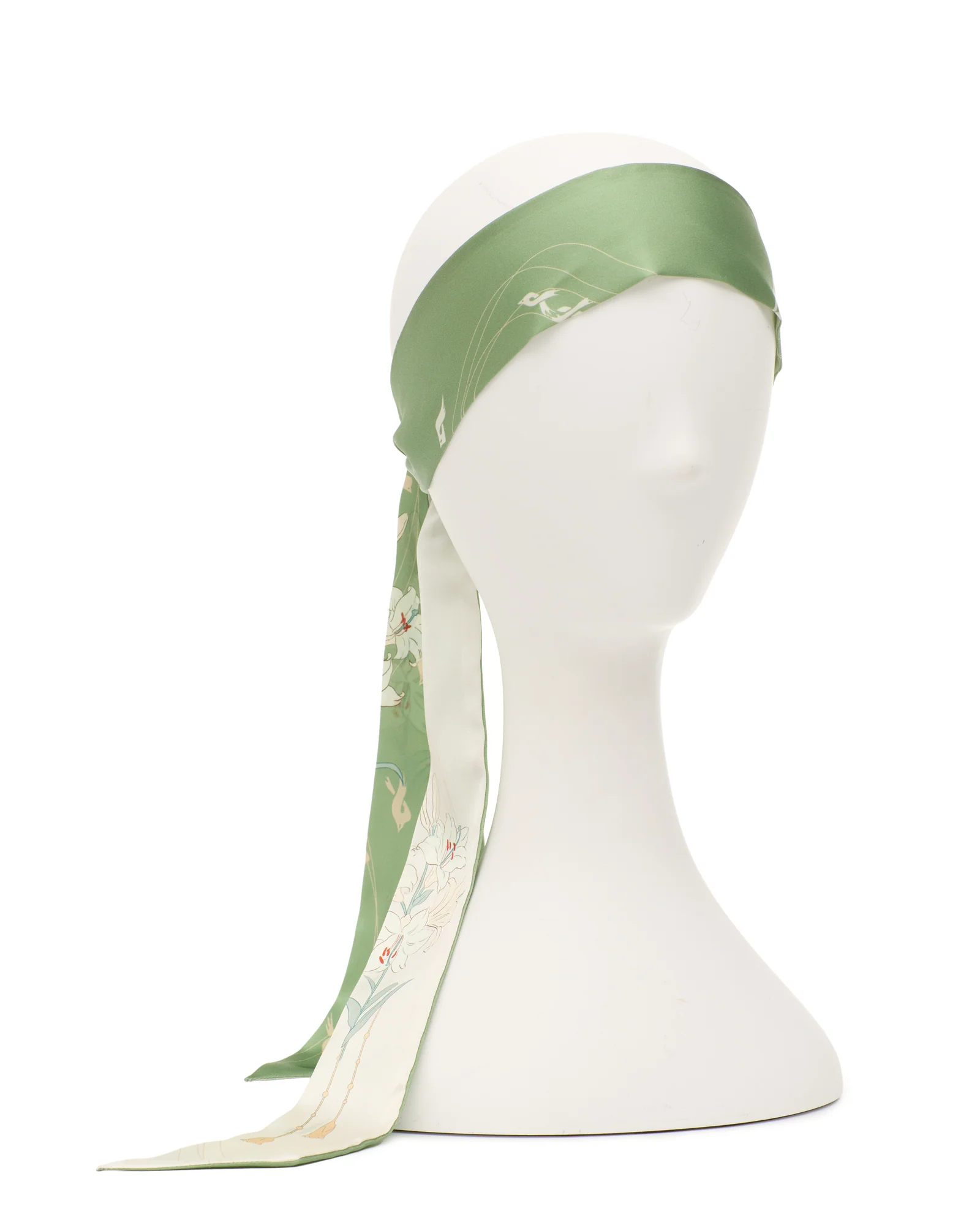 Lily Silk Skinny Scarf - Image 2