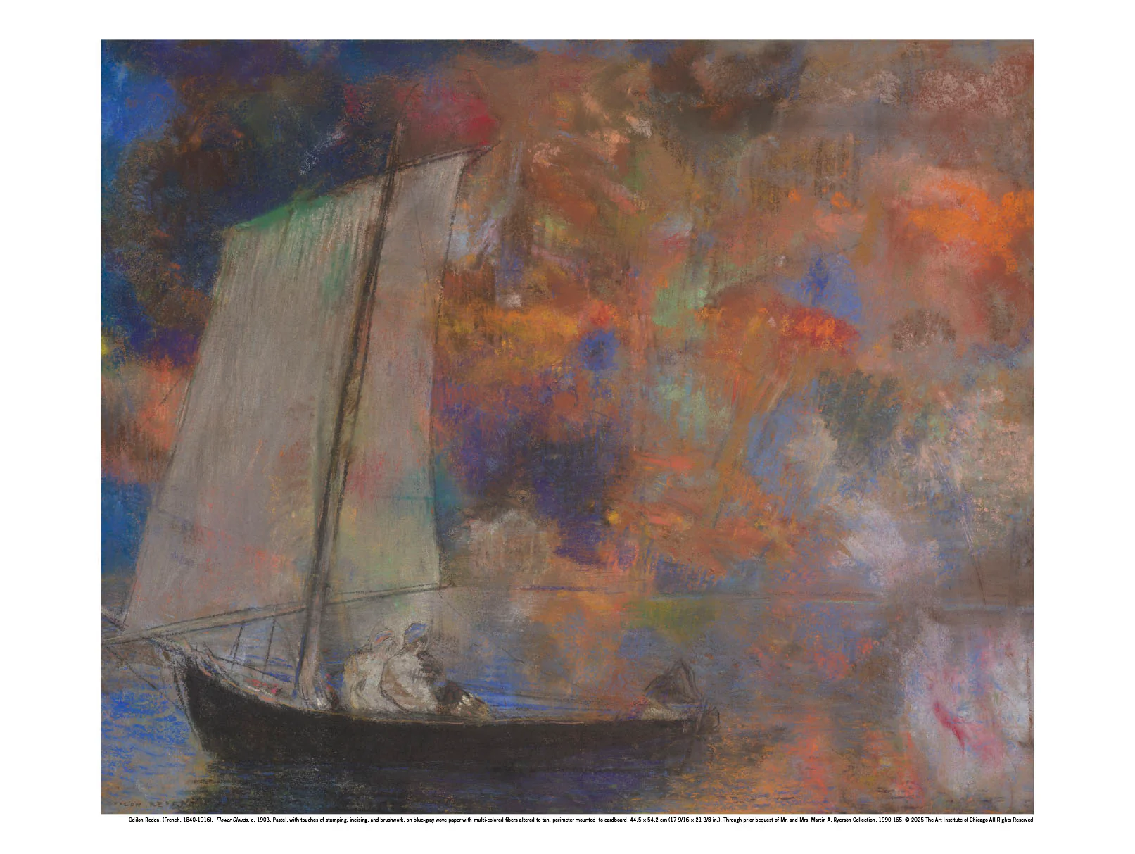 Odilon Redon Flower Clouds Unmatted Print