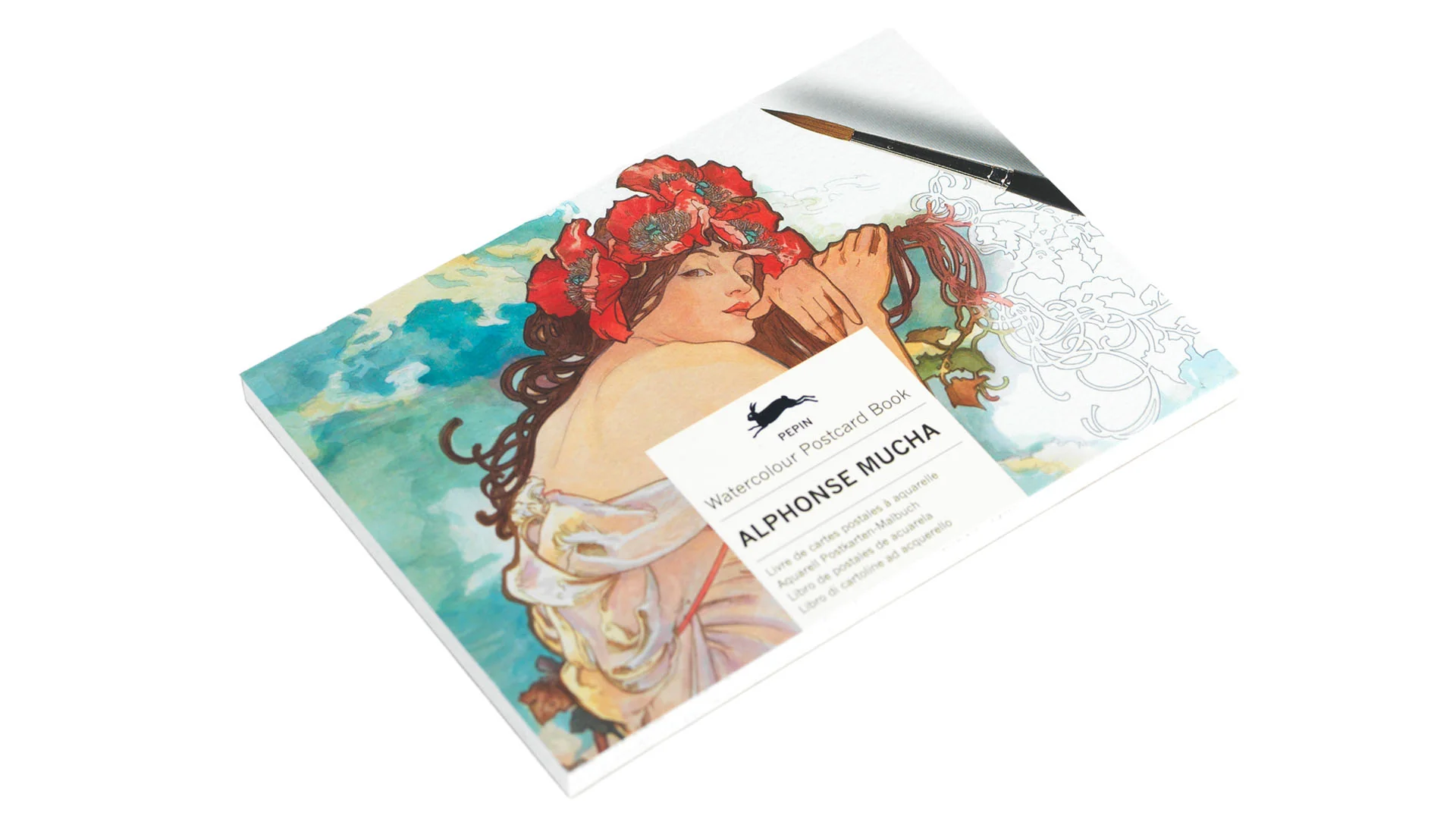 Alphonse Mucha Watercolour Postcard Book