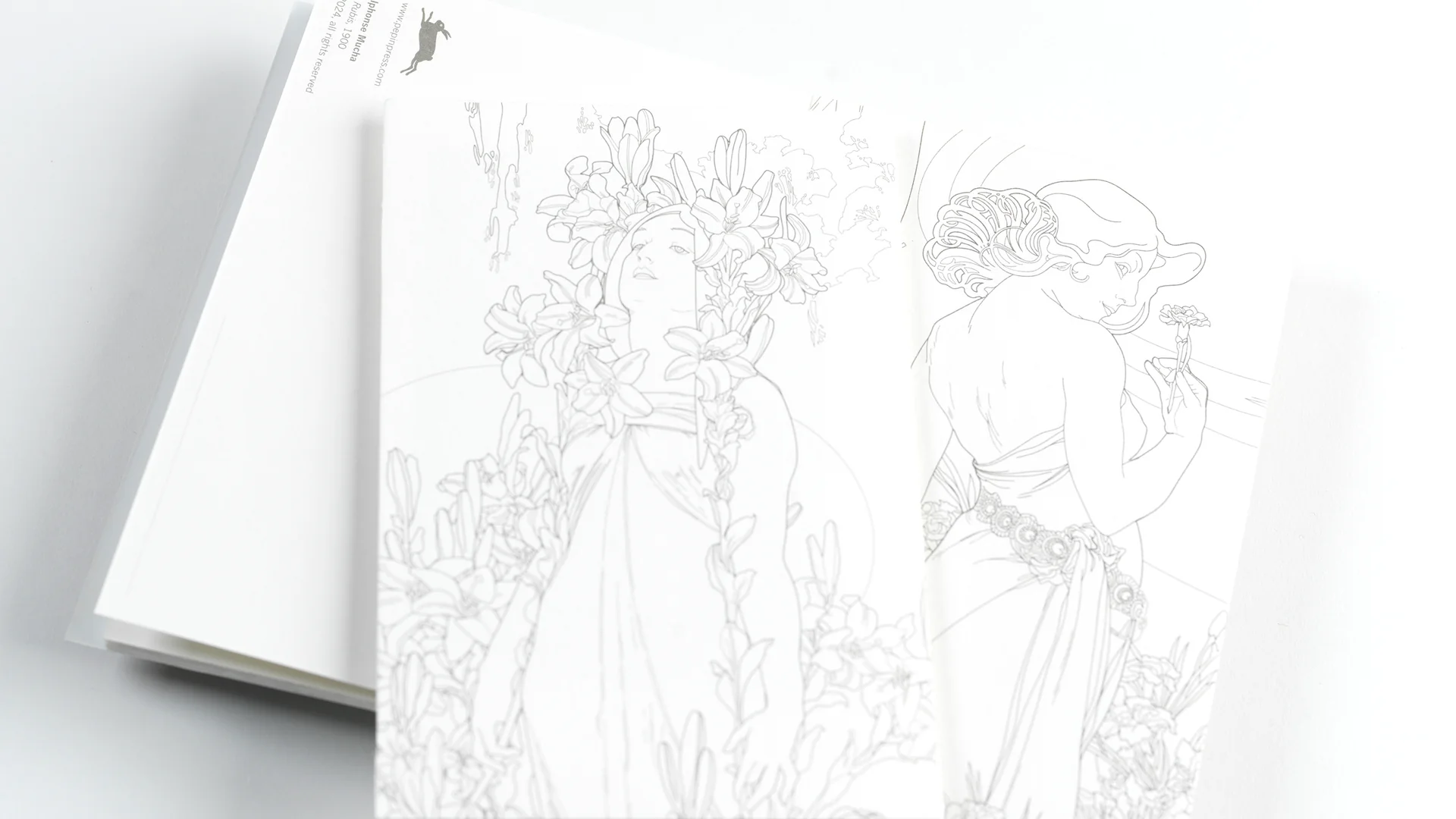 Alphonse Mucha Watercolour Postcard Book - Image 2