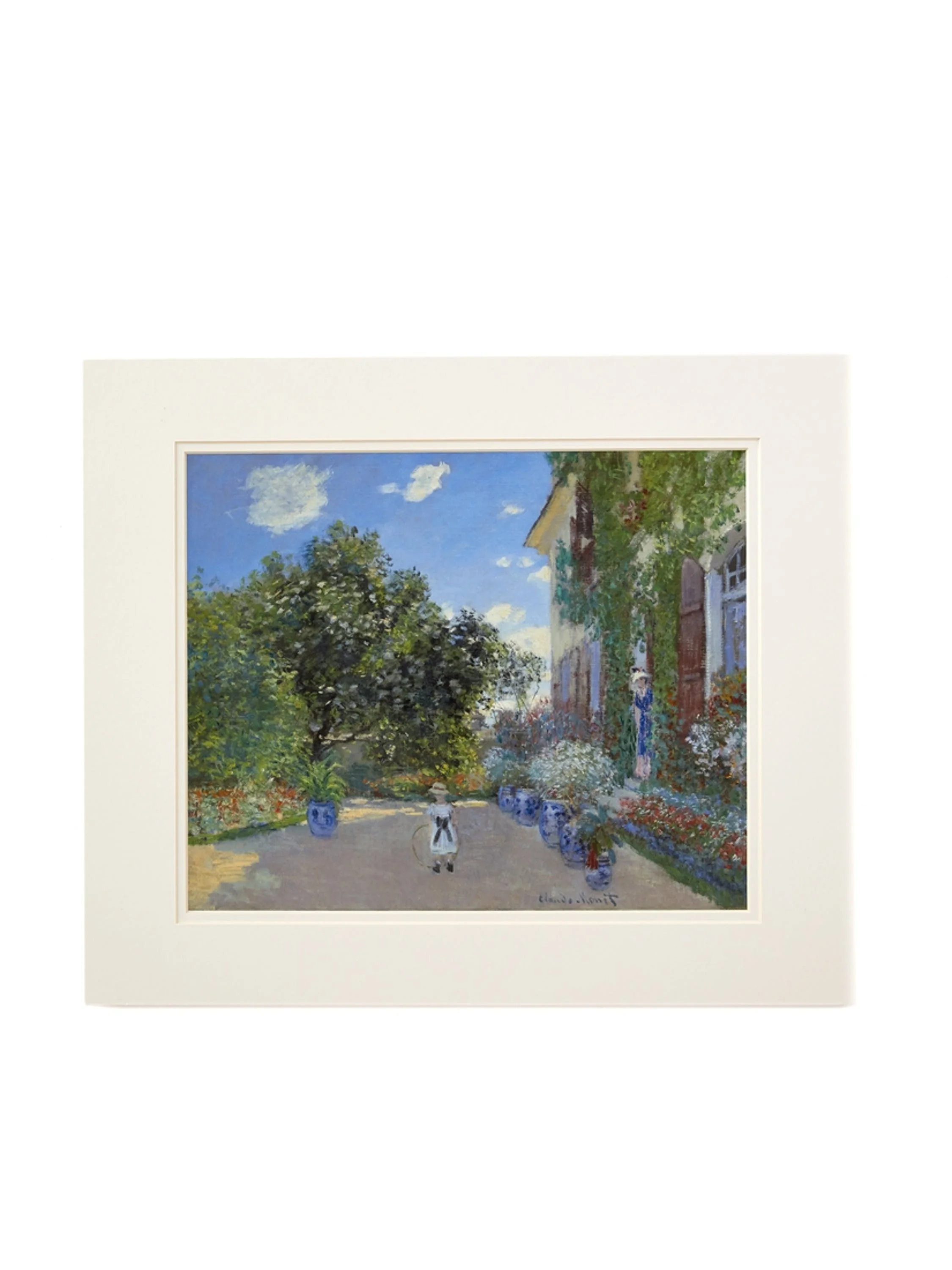 Claude Monet The Artist’s House at Argenteuil Matted Print